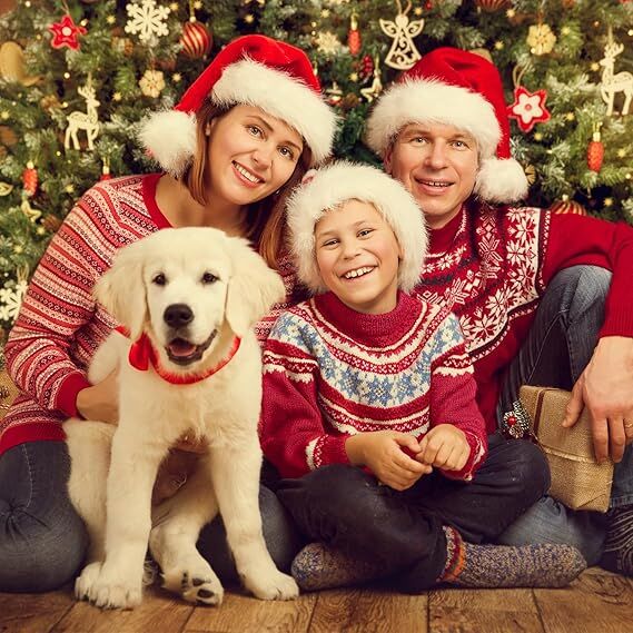 10Pack Christmas Santa Hats for Adults - Extra Thicken Velvet Santa Claus Hats for Women Men Fluffy Plush Xmas Hats Christmas Party Supplies New Year's Eve Party Hats for Adults Teenagers