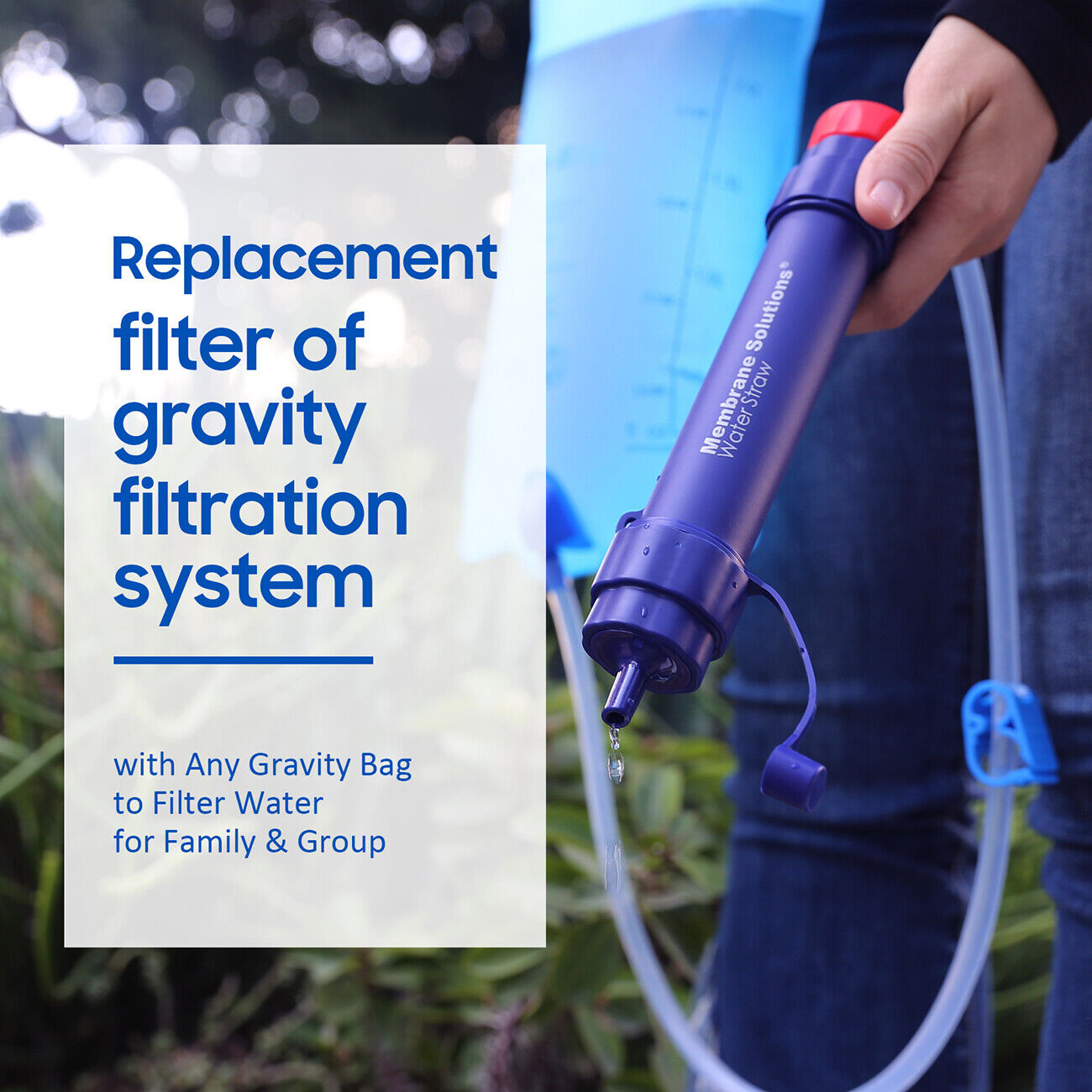 Personal Water Filter Straw 5000L Outdoor Survival Water Purification Straw0.1Î¼m