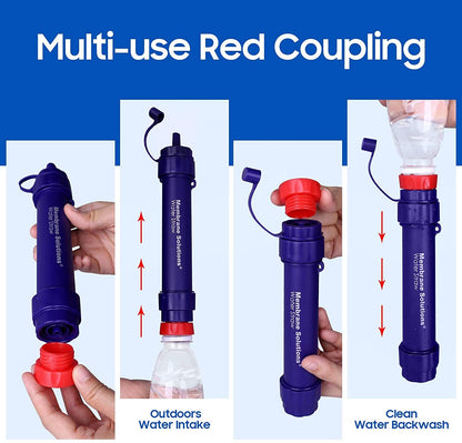 Personal Water Filter Straw 5000L Outdoor Survival Water Purification Straw0.1Î¼m