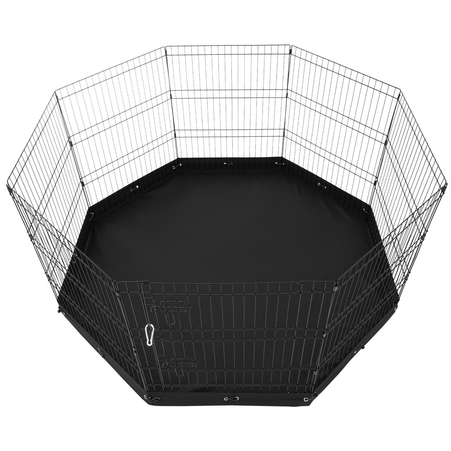 VEVOR Dog Playpen, 8 Pcs 30"H x 24"W Panels Foldable Metal Pet Exercise Pen, Dog Fence Indoor and Outdoor Pen with Door, 600D Oxford Fabric Bottom Pad, Pet Playpen for Dogs, Cats, Other Small Animals