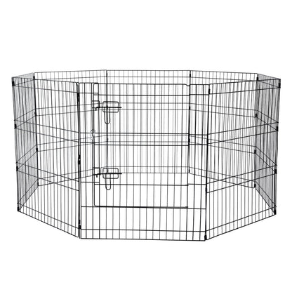 VEVOR Dog Playpen, 8 Pcs 30"H x 24"W Panels Foldable Metal Pet Exercise Pen, Dog Fence Indoor and Outdoor Pen with Door, 600D Oxford Fabric Bottom Pad, Pet Playpen for Dogs, Cats, Other Small Animals